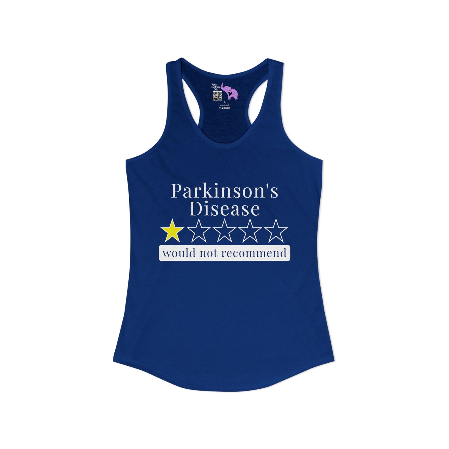 Parkinson's Disease 1 Star Would Not Recommend Women's Ideal Racerback Tank