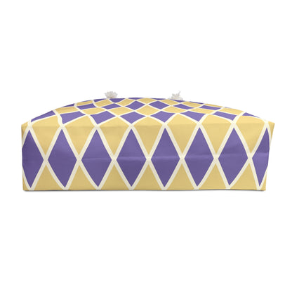 Purple/Yellow Harlequin Weekender Bag