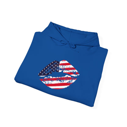 American Flag Lips Heavy Blend™ Hooded Sweatshirt