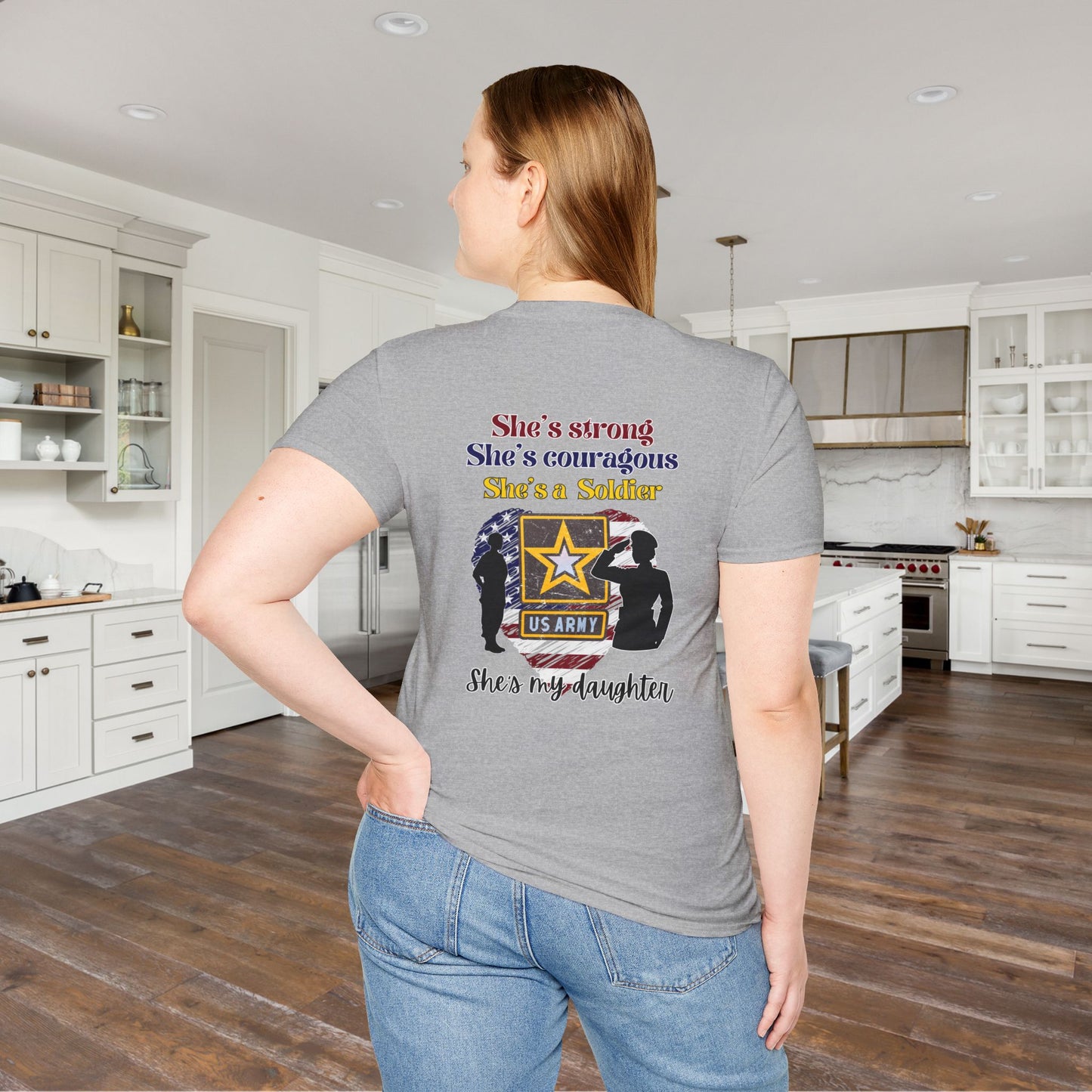 Proud Mom of US Army Soldier Daughter Adult T-shirt