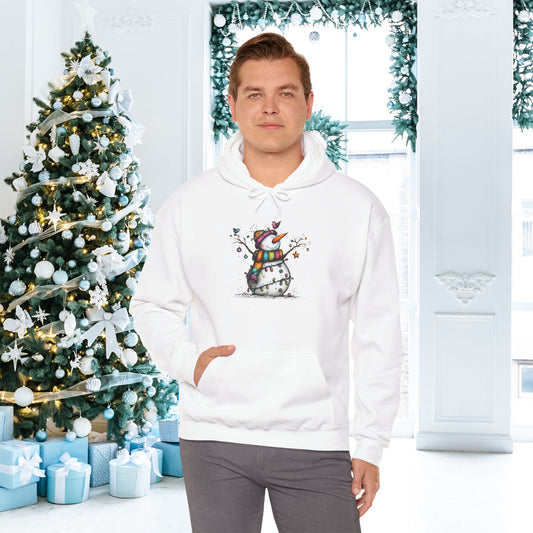 The Snowman Who Loved Butterflies Adult Heavy Blend™ Hooded Sweatshirt