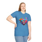 Colorful Flowers/Heart Kitten T-shirt