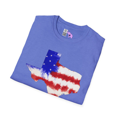 Texas American Tie Dye Flag Adult T-shirt