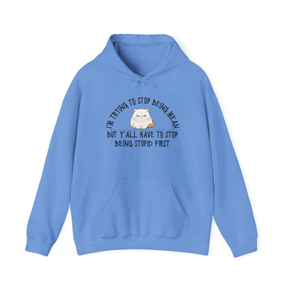 I'm Trying To Stop Being Mean... Heavy Blend™ Hooded Sweatshirt