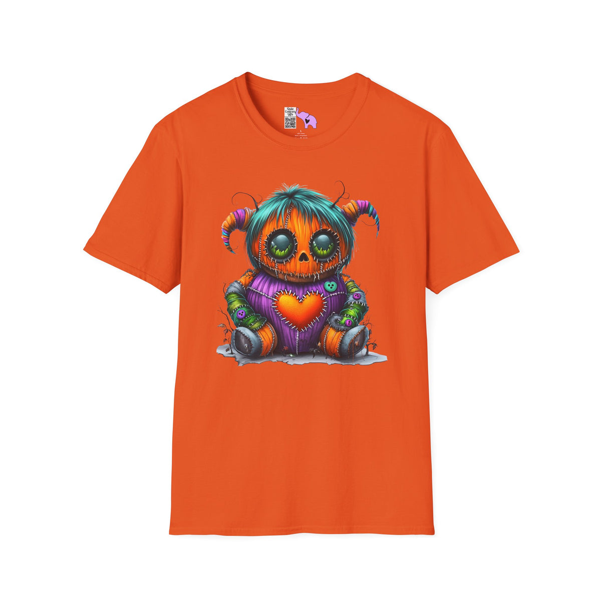 Patchwork Pumpkin Heart Adult T-shirt