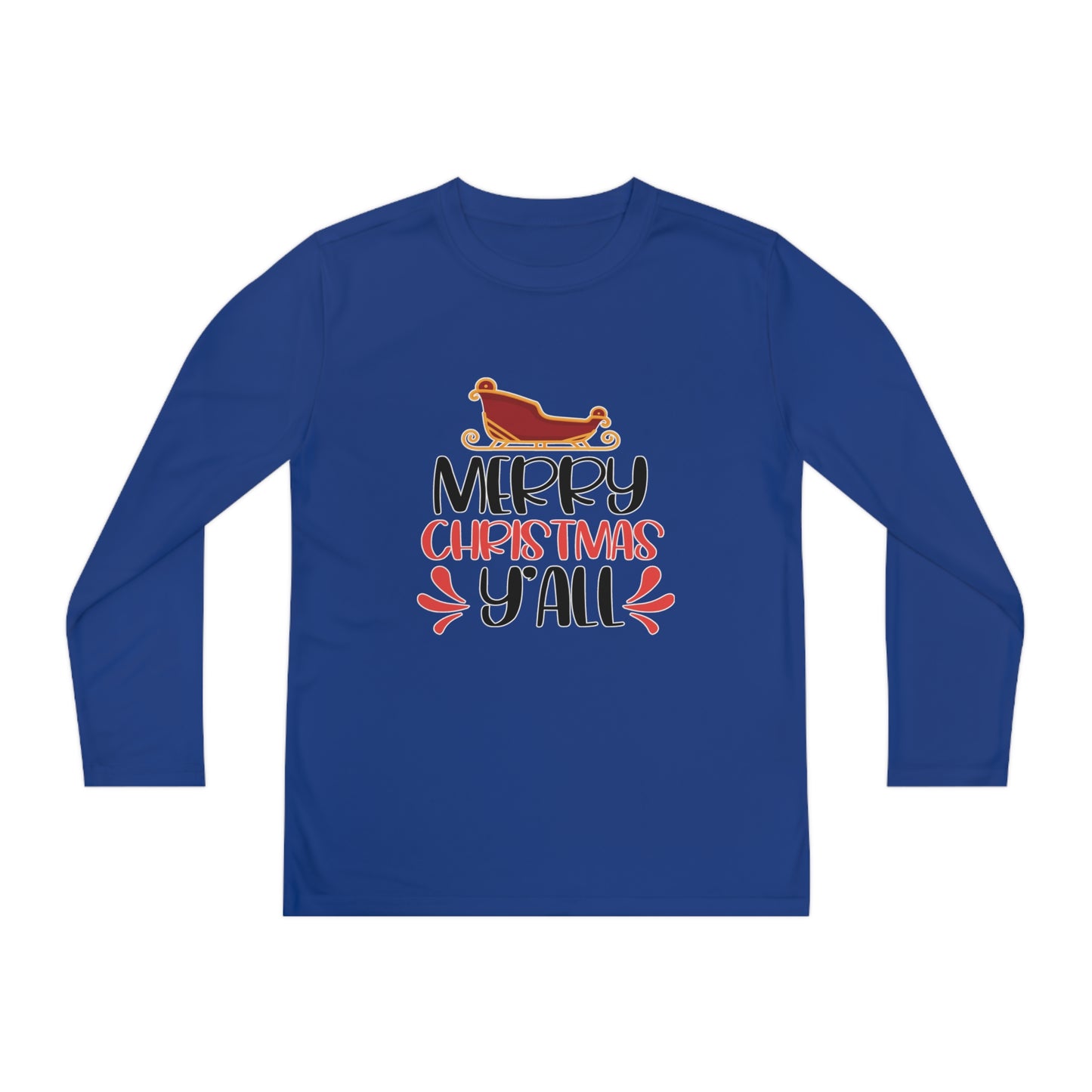 Merry Christmas Y'all Youth Long Sleeve Tee