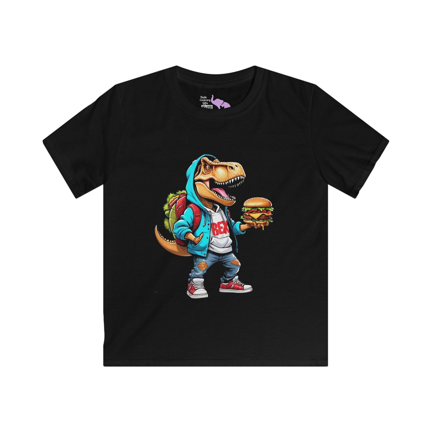 Dinosaur Hamburger Youth Softstyle Tee