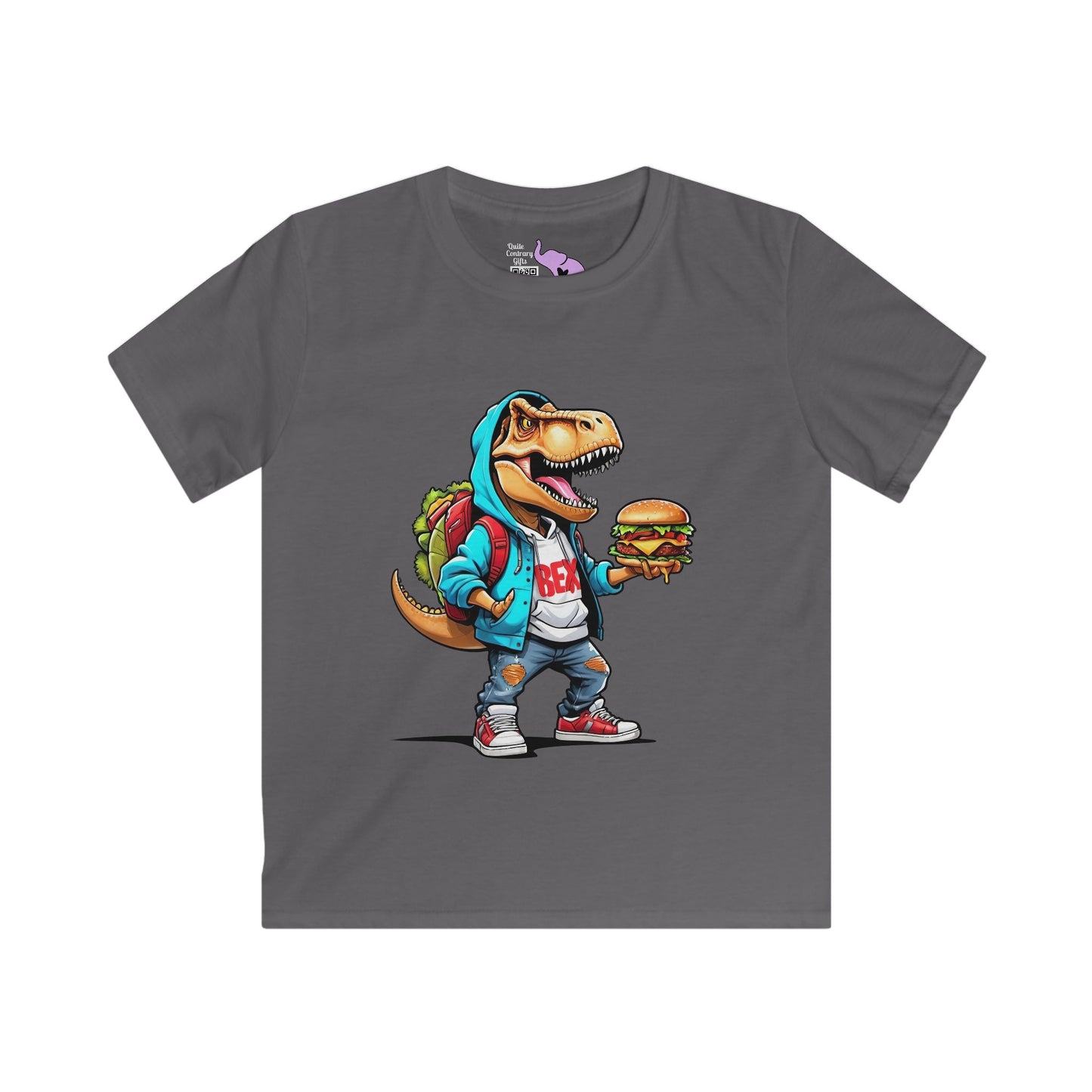 Dinosaur Hamburger Youth Softstyle Tee