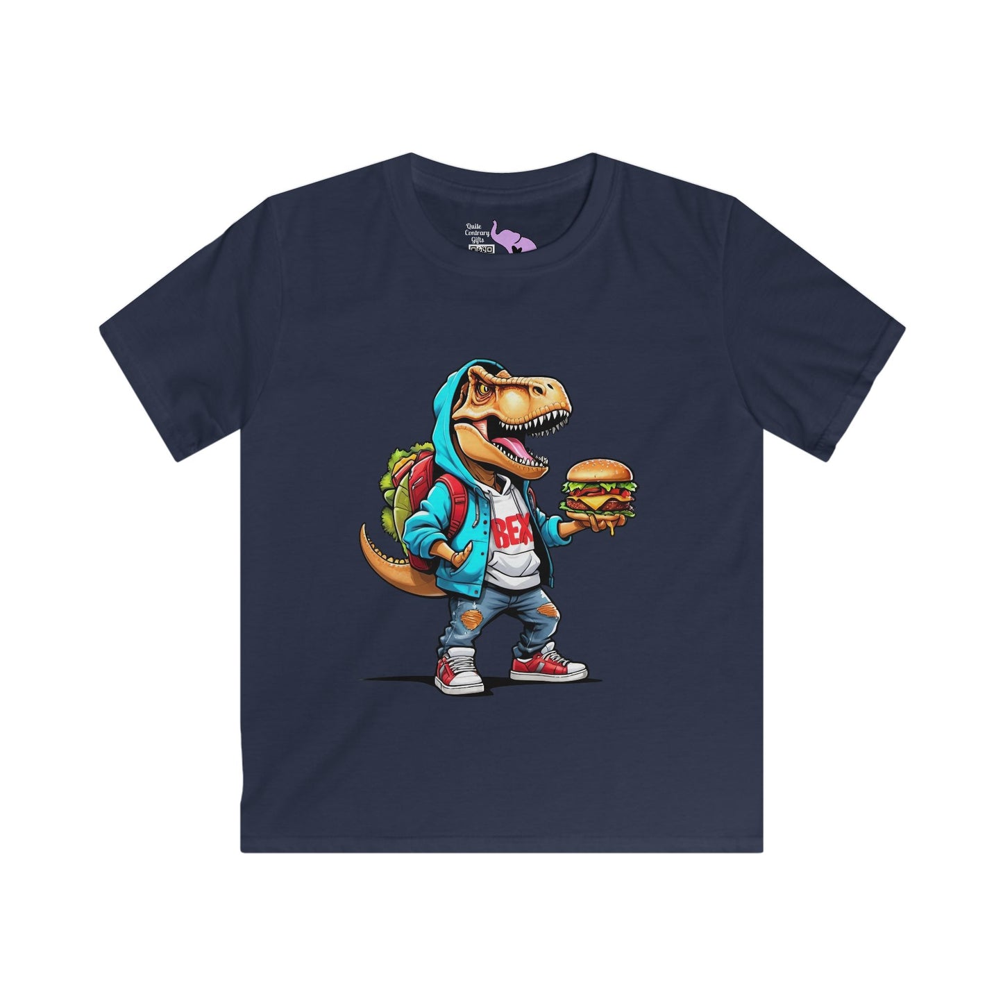 Dinosaur Hamburger Youth Softstyle Tee