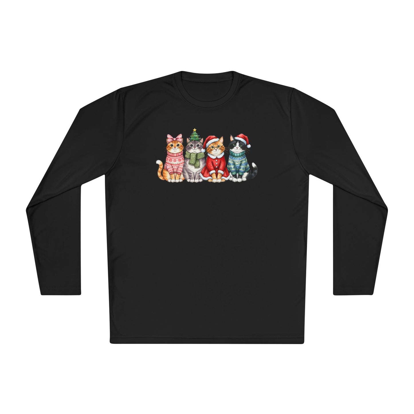 Meowy Christmas Crew Adult Long Sleeve Tee