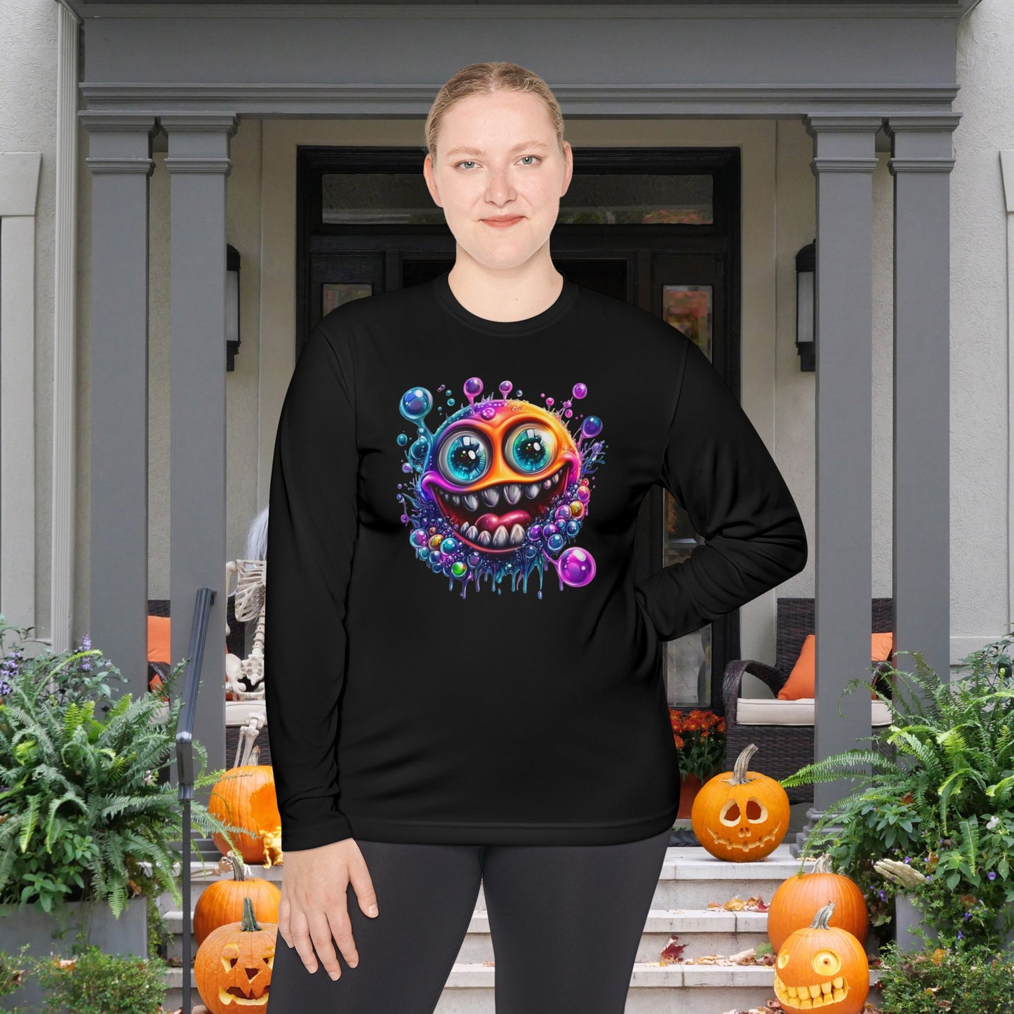 Bubbly Monster Adult Long Sleeve Tee