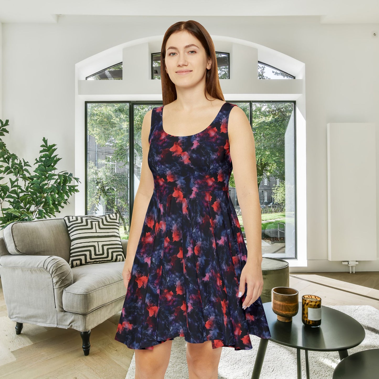 Dark Fantasy Watercolor Women's Skater Dress