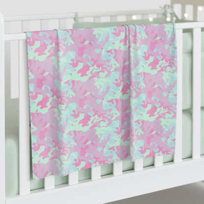 Berry Sorbet Camo Baby Swaddle Blanket