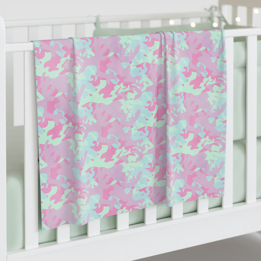 Berry Sorbet Camo Baby Swaddle Blanket