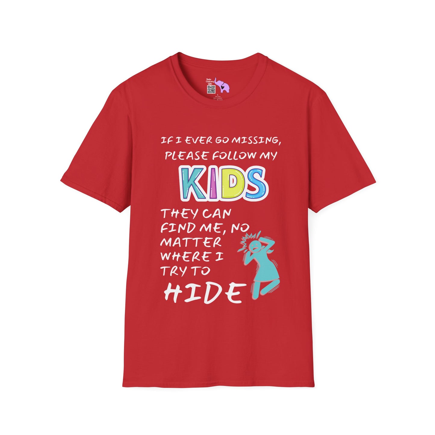 If I Go Missing Follow My Kids... Adult T-shirt