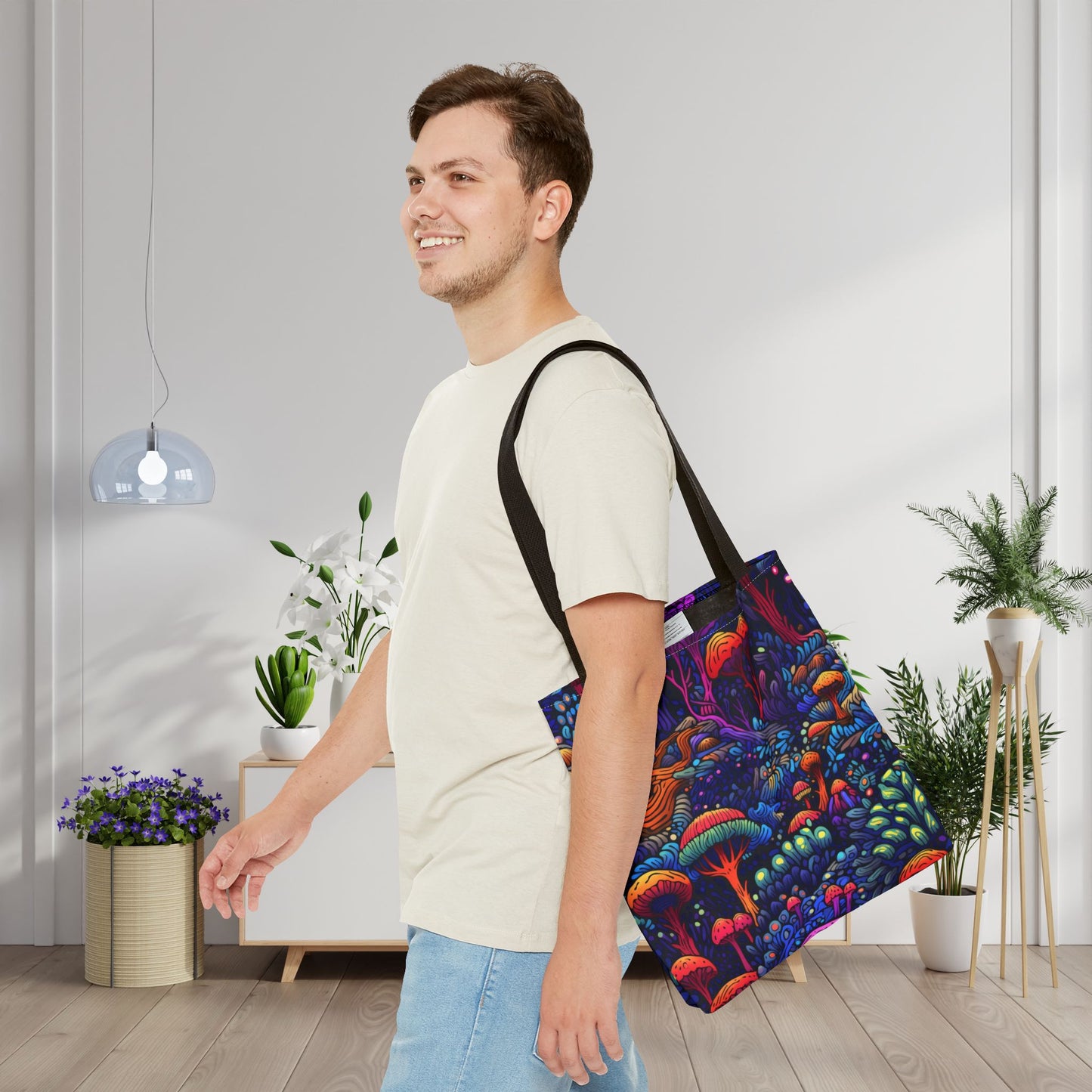Trippy Mushrooms Canvas Tote Bag