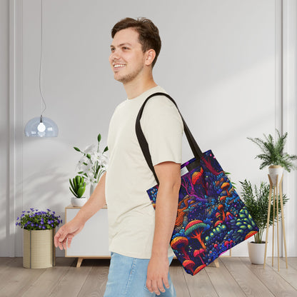 Trippy Mushrooms Canvas Tote Bag