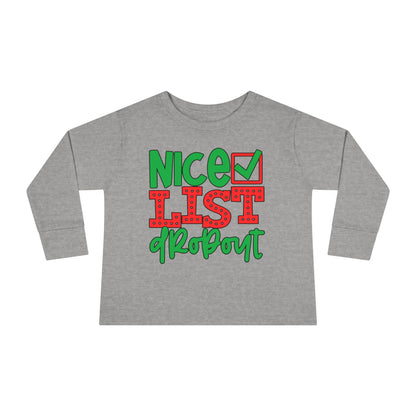 Nice List Dropout Toddler Long Sleeve Tee