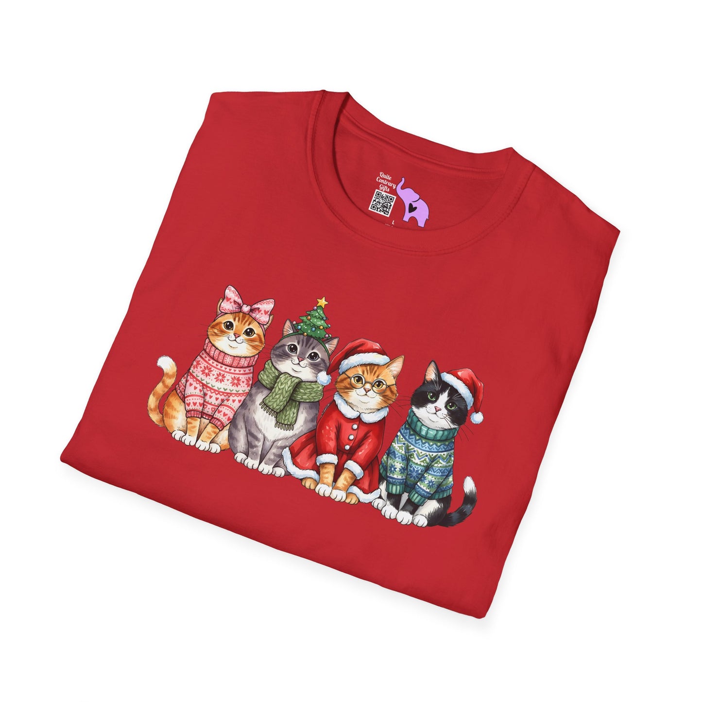 Meowy Christmas Crew Adult T-shirt