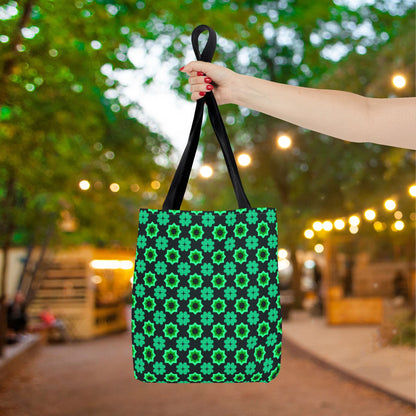 Clover Bloom Burst Canvas Tote Bag