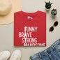 Father-Funny, Brave, Strong, Handsome, Protective, Friend Adult T-shirt