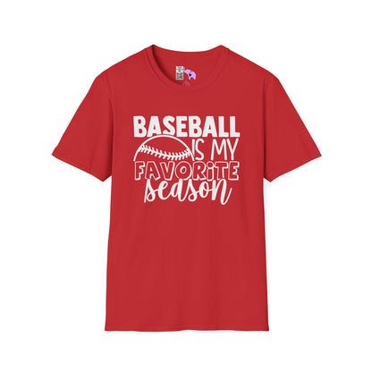 Baseball Is My Favorite Season Adult T-shirt