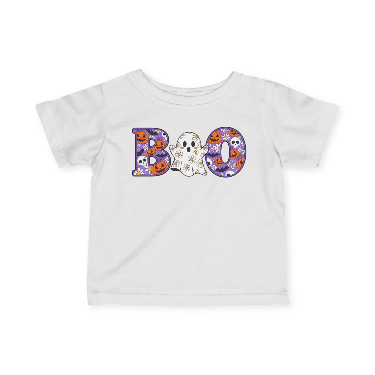 Cute Floral Boo w/Ghost Infant Soft T-Shirt