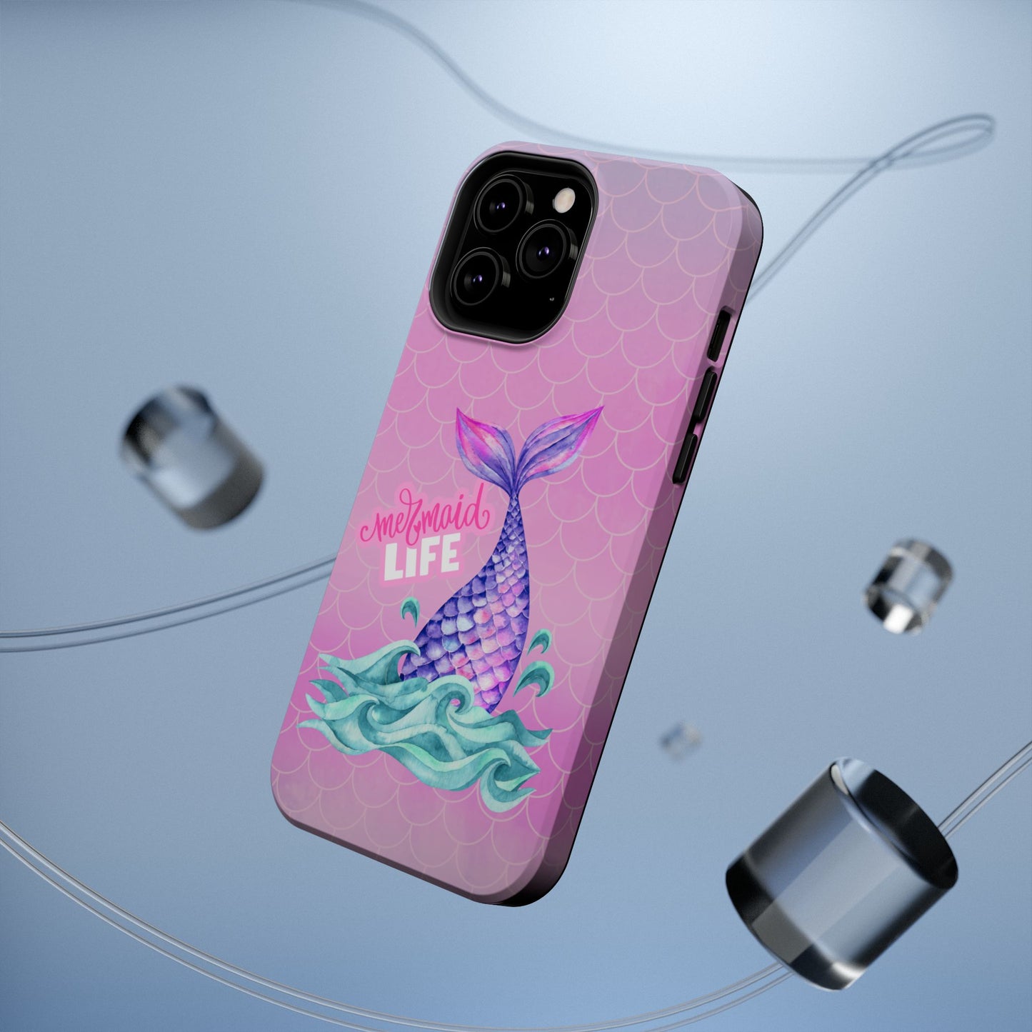 Pink Mermaid Life MagSafe® Compatible Tough Case for iPhone