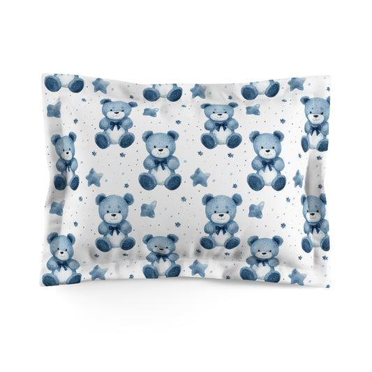 Blue Bear Hugs Microfiber Pillow Sham
