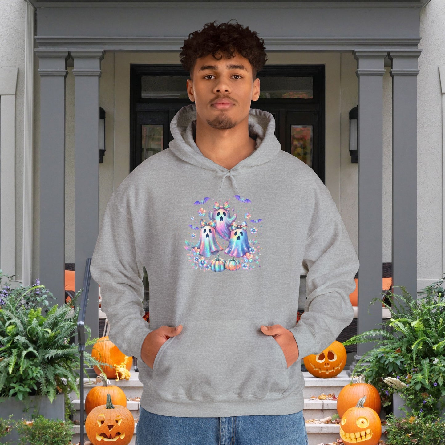 Haunted in Pastels Heavy Blend™ Hooded Sweatshirt