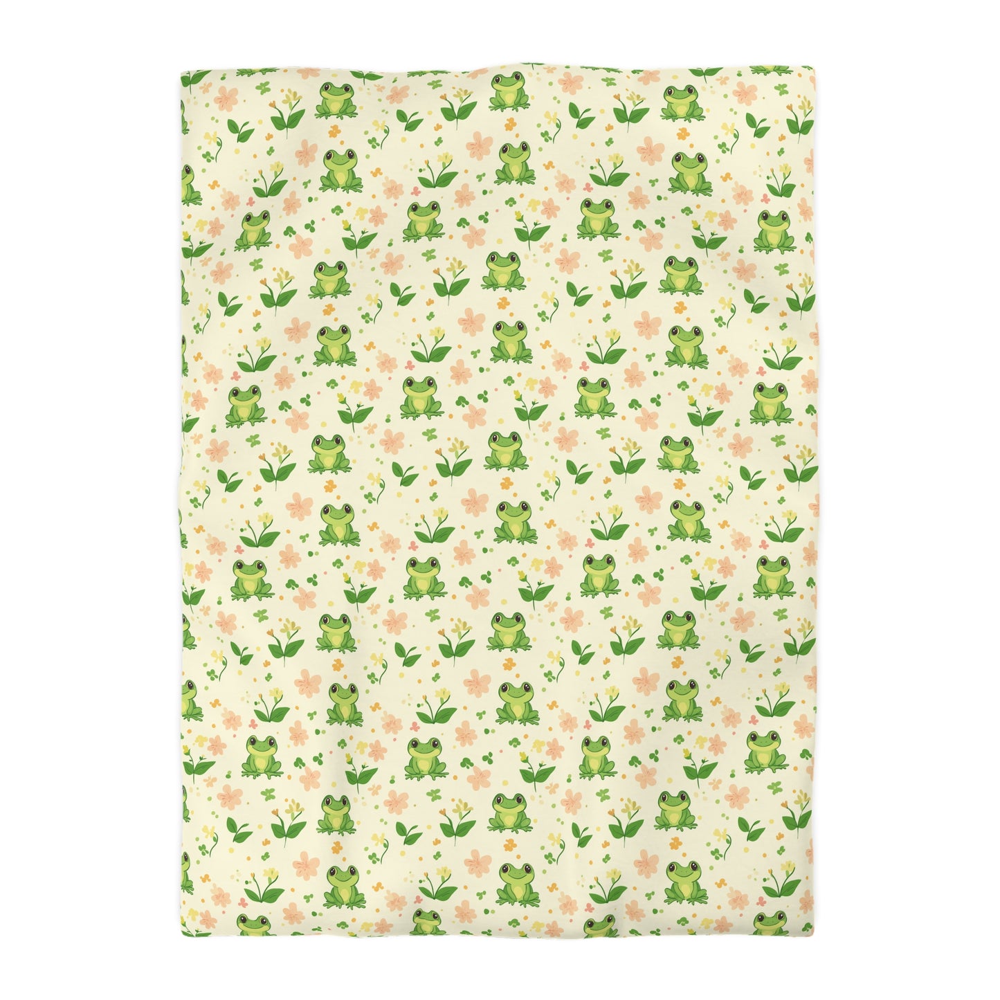 Froggy Meadow Microfiber Duvet Cover