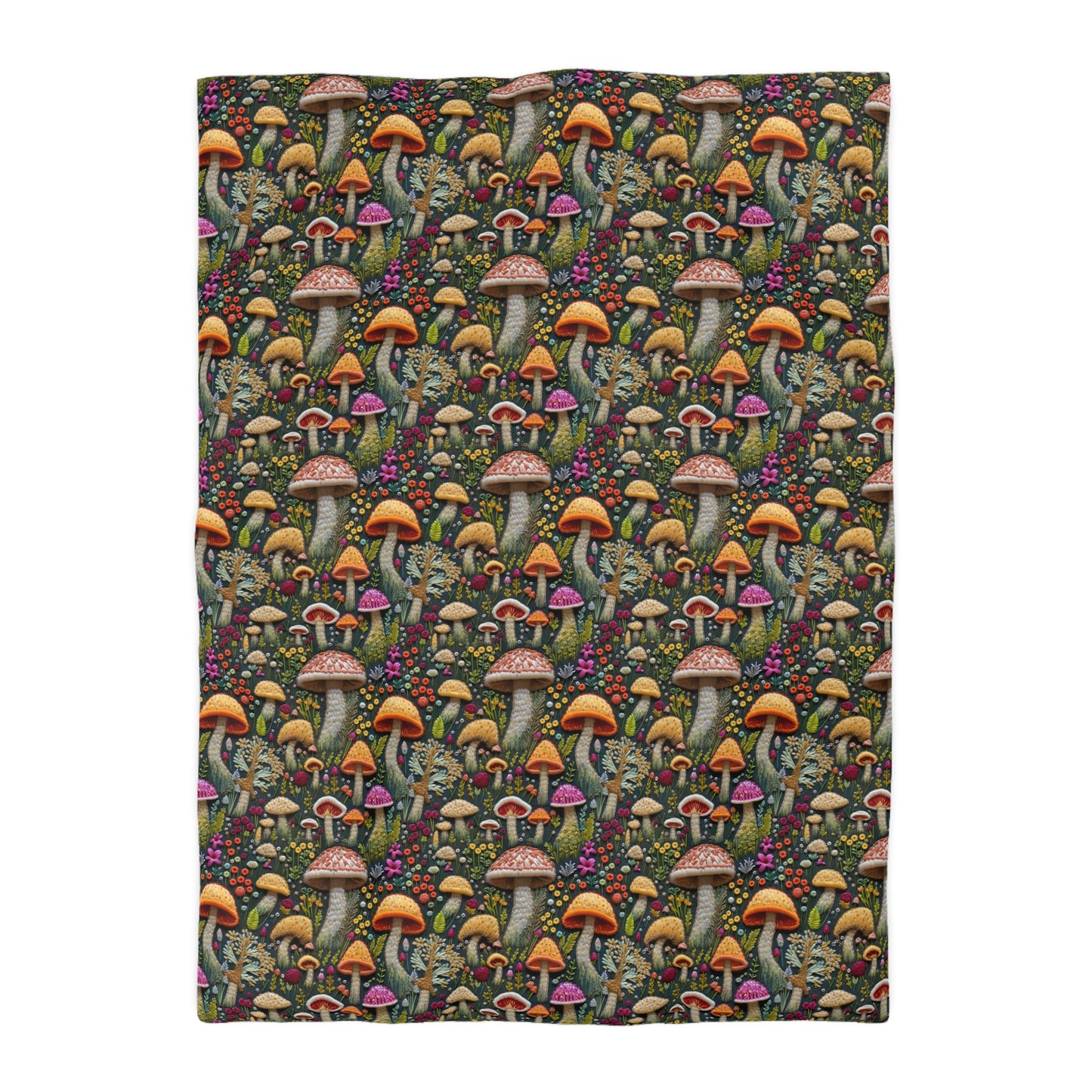 Whimsical Woodland Mushrooms Microfiber Duvet Cover