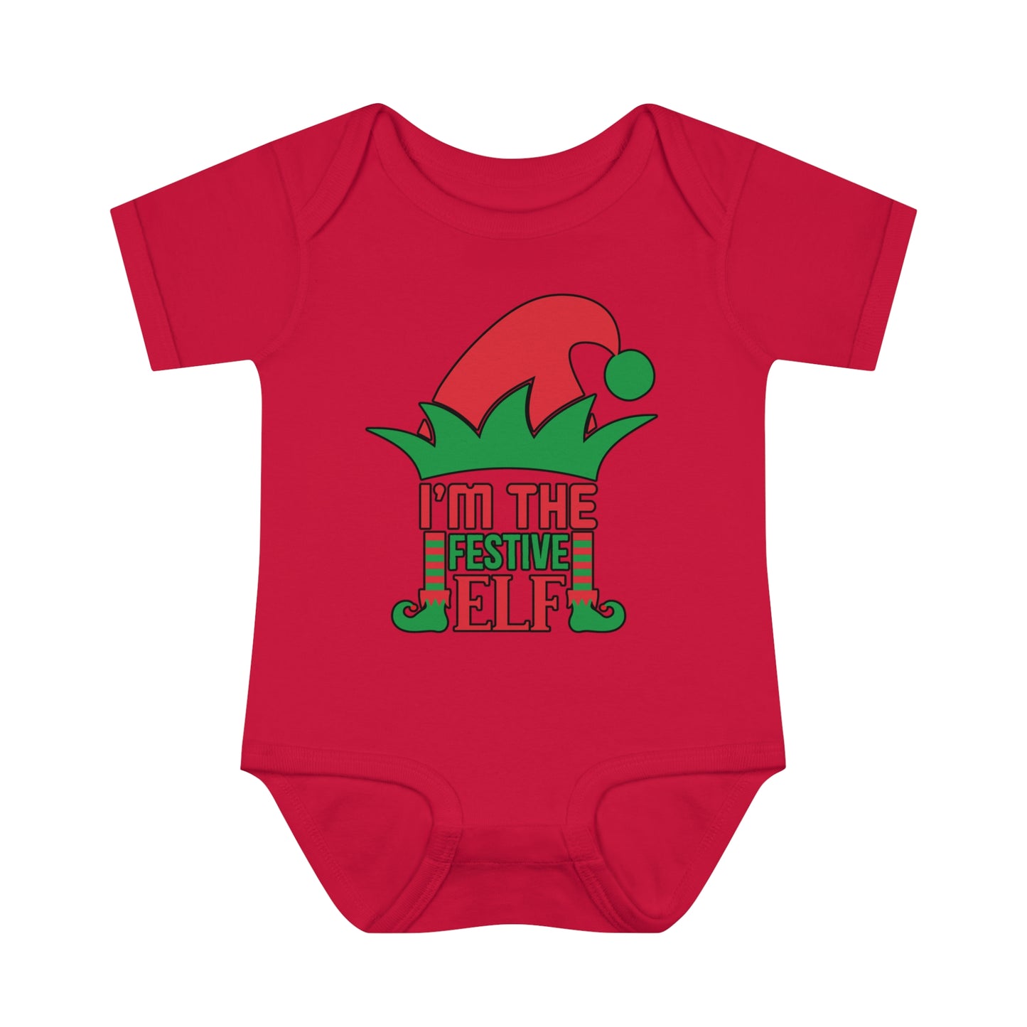 I'm The Festive Elf Infant Baby Rib Bodysuit