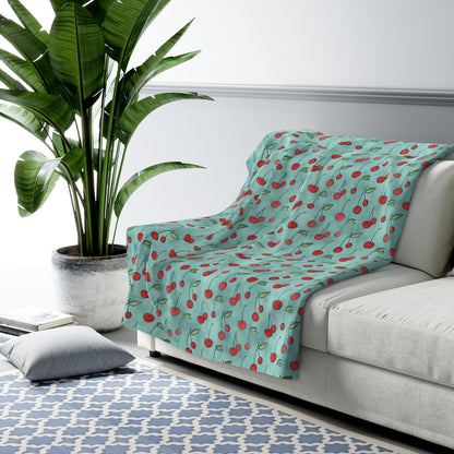 Cherry Jubilee Fleece Blanket