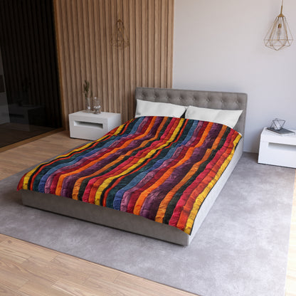 Vertical Vibes Microfiber Duvet Cover