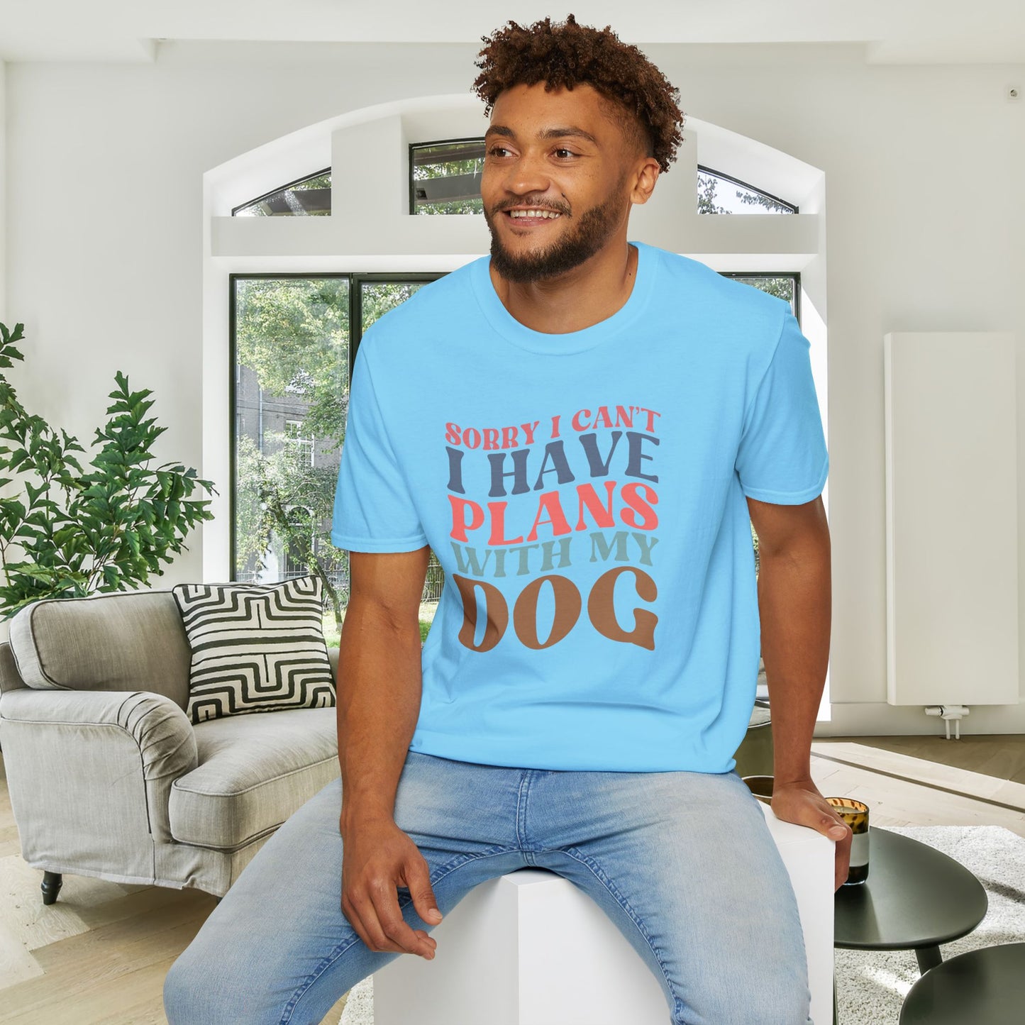 Sorry I Can't I Have Plans With My Dog Adult T-shirt