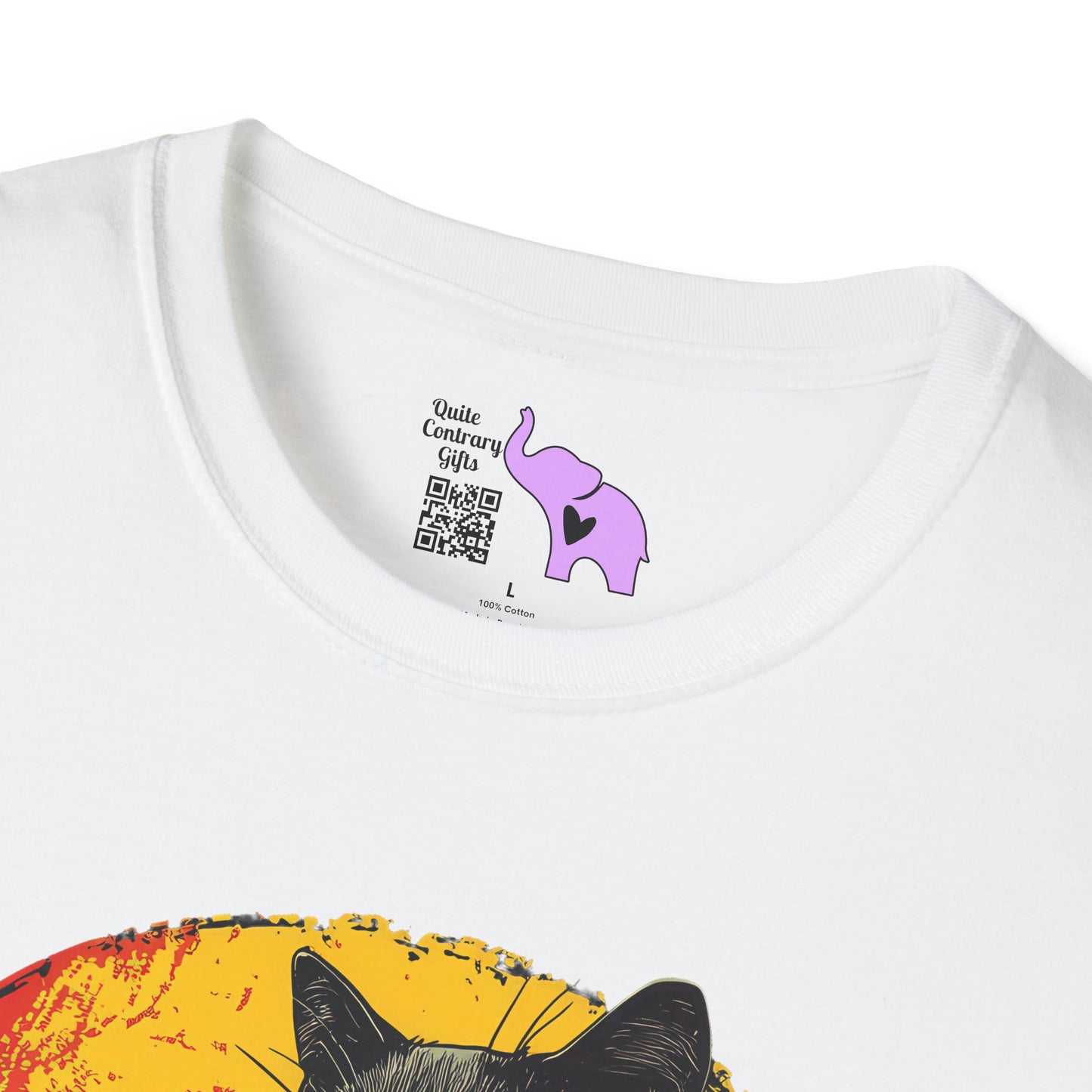 Black Cat Over Full Moon Adult T-shirt