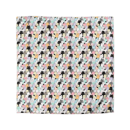 Cartoon Cats Microfiber Duvet Cover
