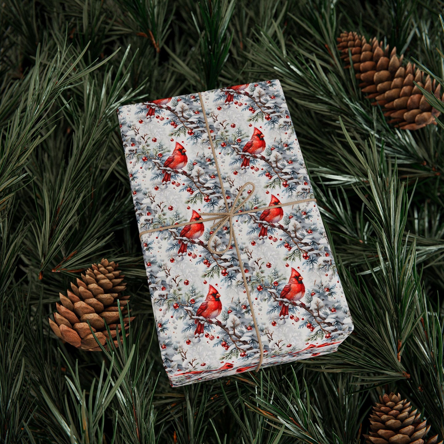 Crimson in the Snow Wrapping Paper
