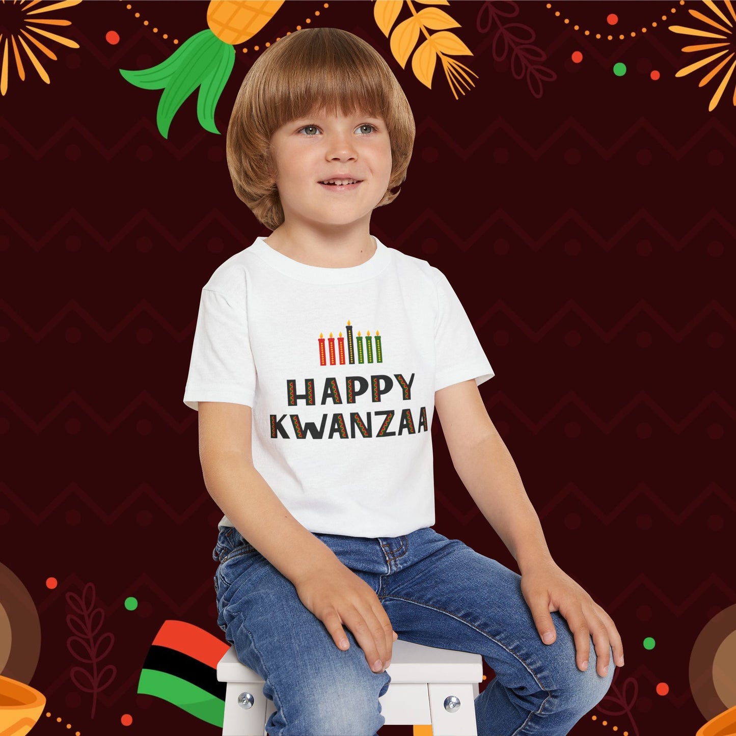 Happy Kwanzaa (Kinara) Toddler T-shirt