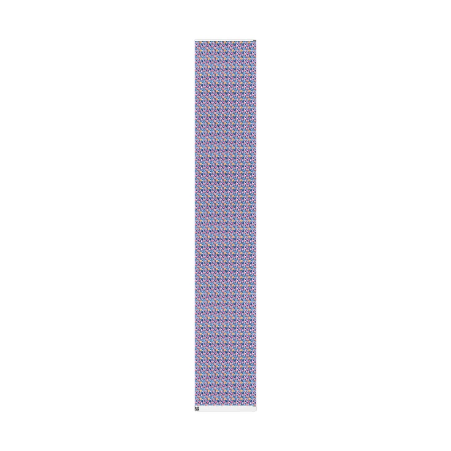 Color Pop Stitched Hearts Wrapping Paper