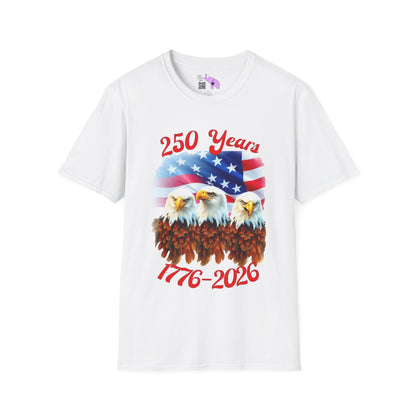 Three Eagles 250 Years 1776-2026 Adult T-shirt