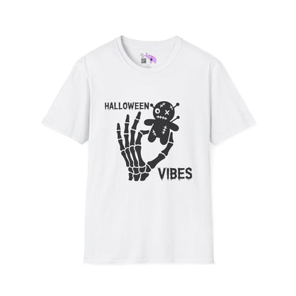Halloween Vibes (Skeleton Hand & Voodoo Doll) Adult T-shirt