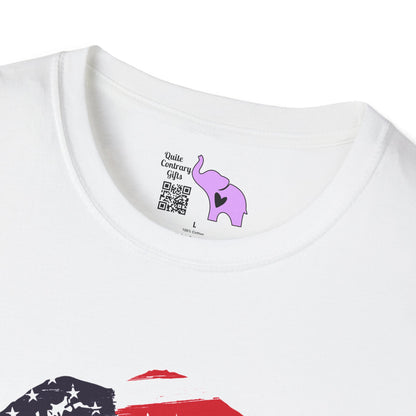 American Flag Lips Adult T-shirt