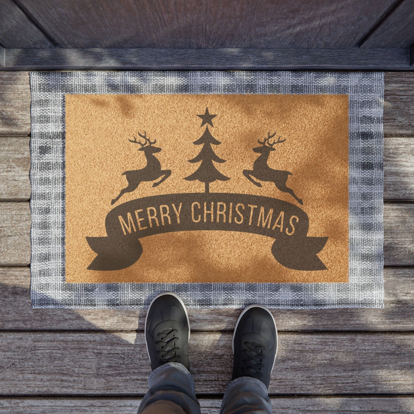 Merry Christmas Coconut Fiber Doormat