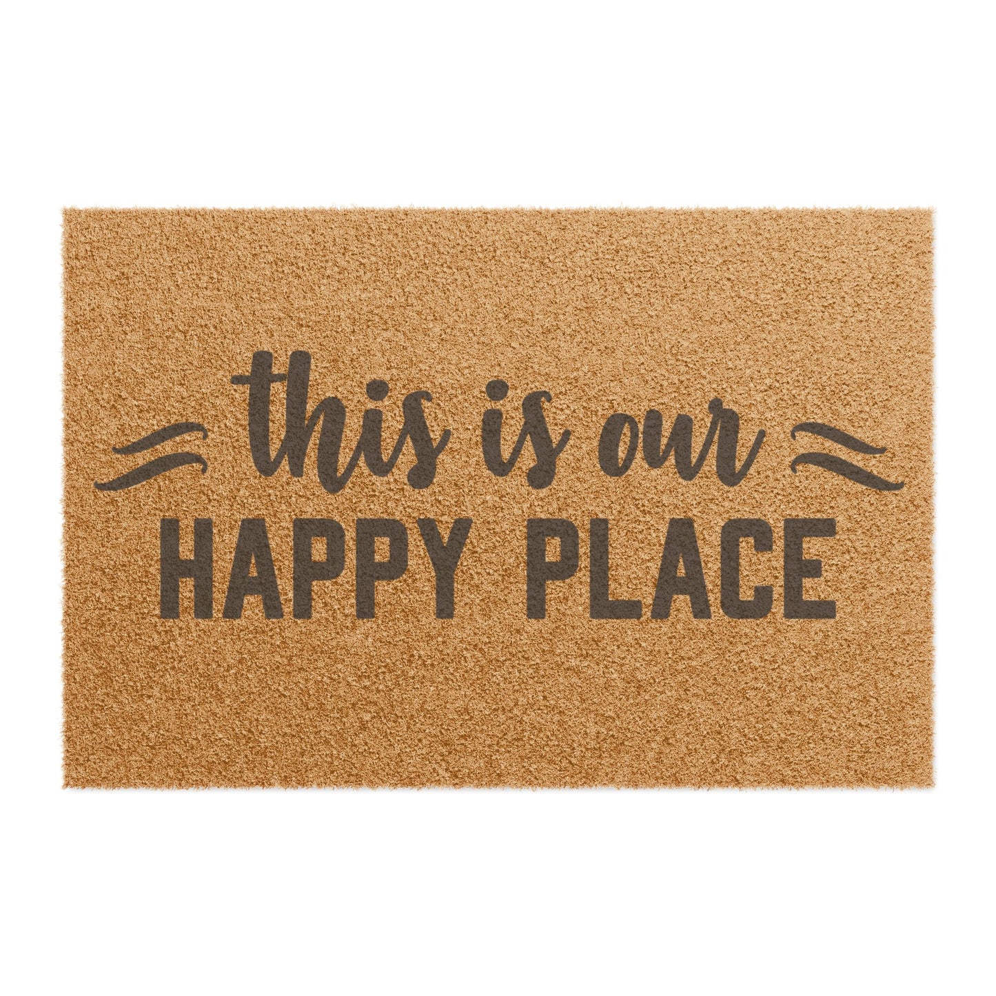 This is Our Happy Place Coconut Fiber Doormat