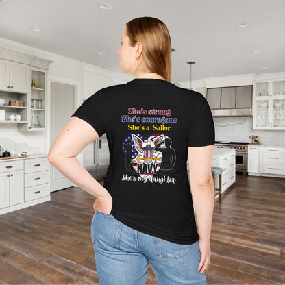 Proud Mom of Sailor US Navy Daughter Adult T-shirt