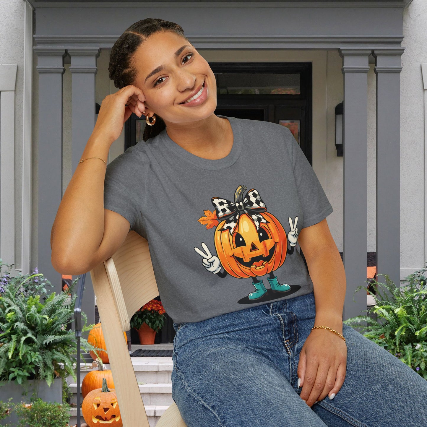 Pumpkin Peace Adult T-shirt