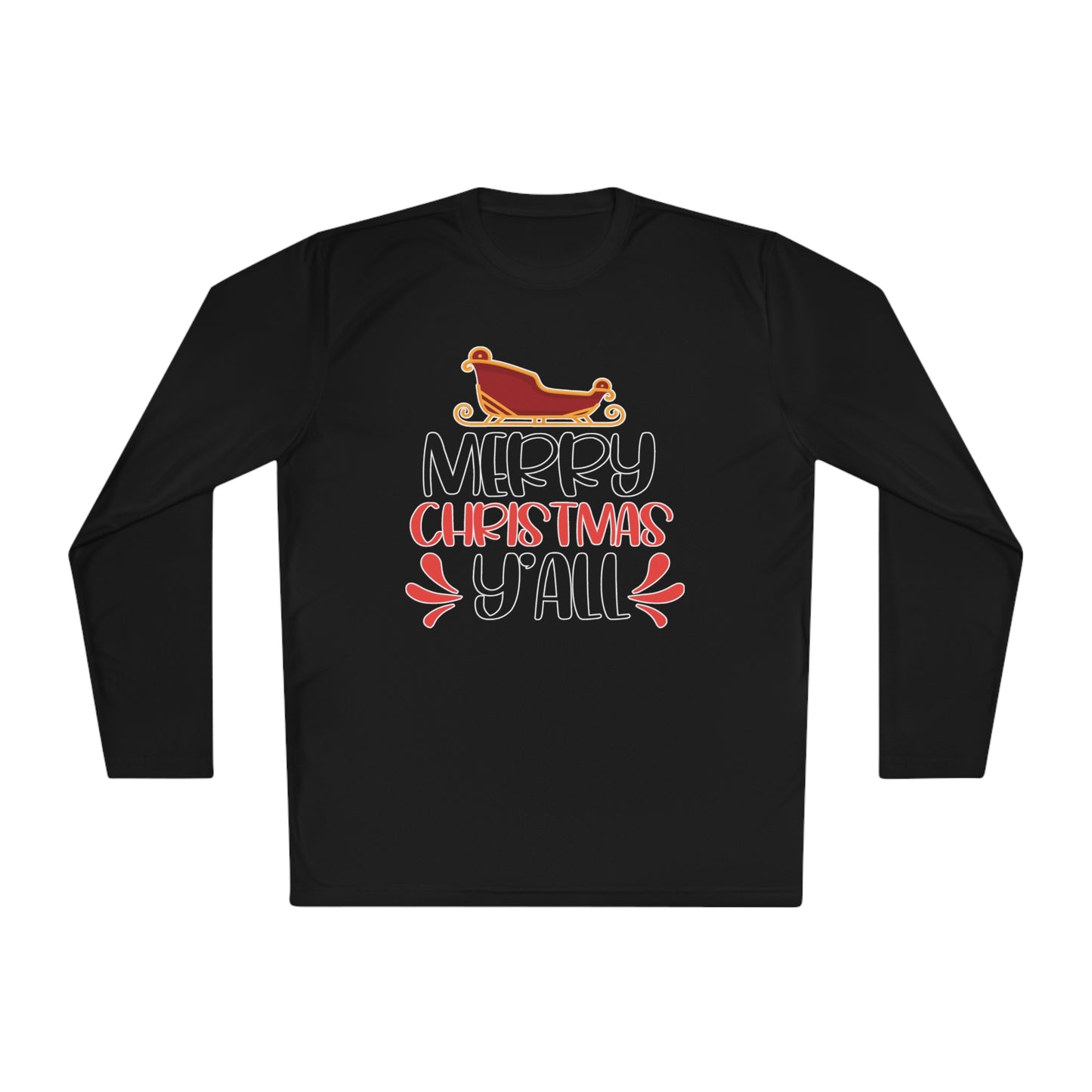 Merry Christmas Y'all Adult Long Sleeve Tee