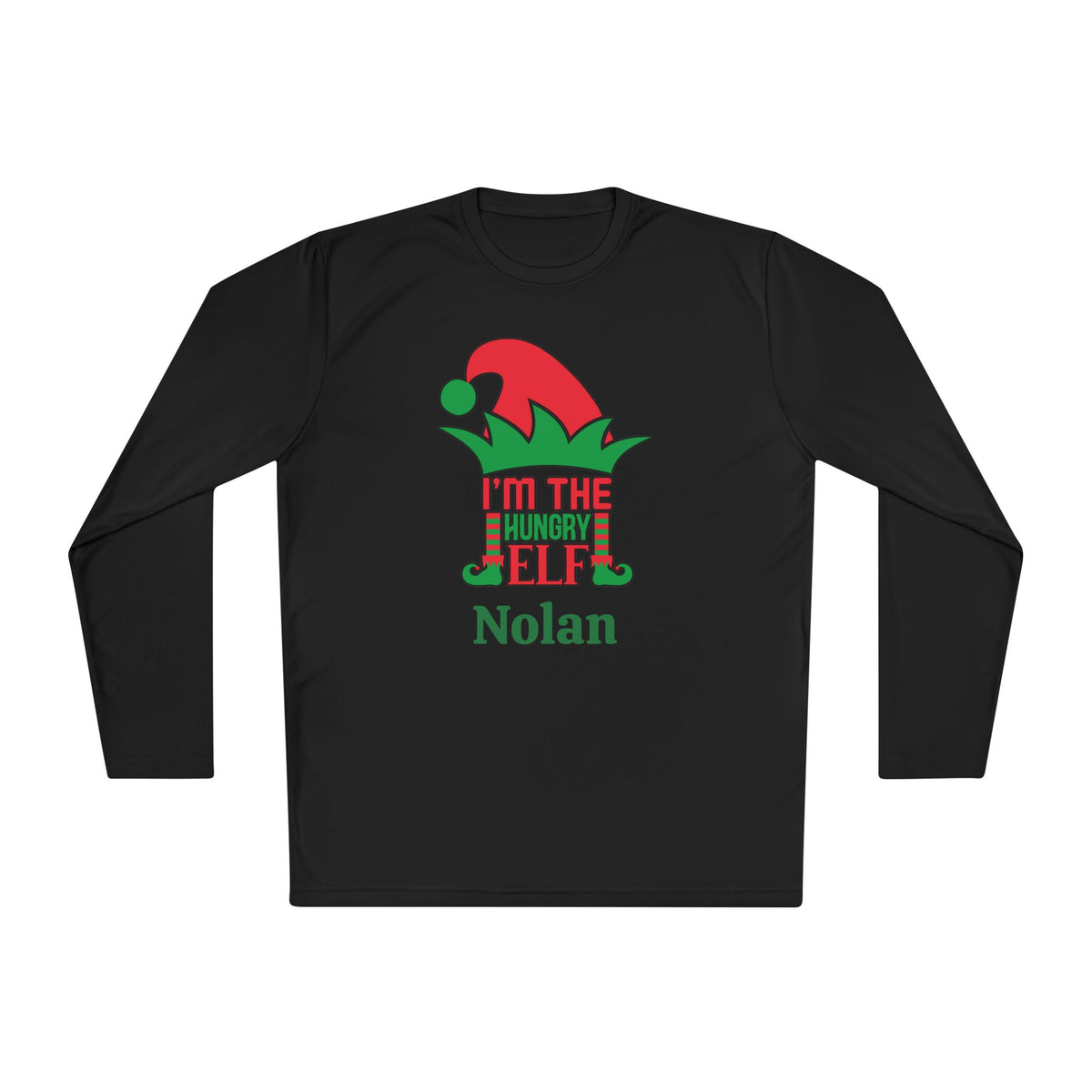 I'm The Hungry Elf Personalized Adult Long Sleeve Tee
